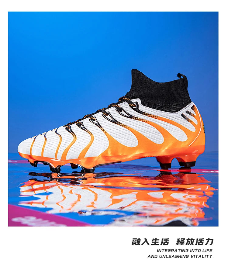 Soccer Cleats Men Sneakers Soccer Shoes Breathable Adult Kids TF/FG Football Boots
