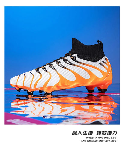 Soccer Cleats Men Sneakers Soccer Shoes Breathable Adult Kids TF/FG Football Boots