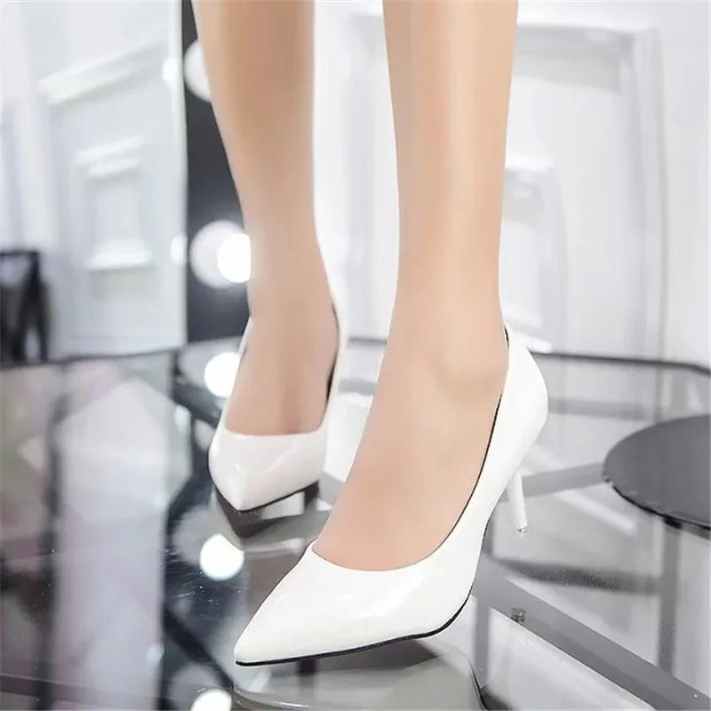 Women's Shoes Large Size Boats Shoes Woman High Heels Wedding Shoes Pumps zapatos mujer 2024 Thick Heels ladies shoes Black Red