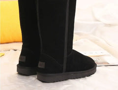 Women Classic Ladies Girls Winter Snow Boots 2023 Waterproof Warm Genuine Leather Fur Australia Plus Velvet Knee High  Winter