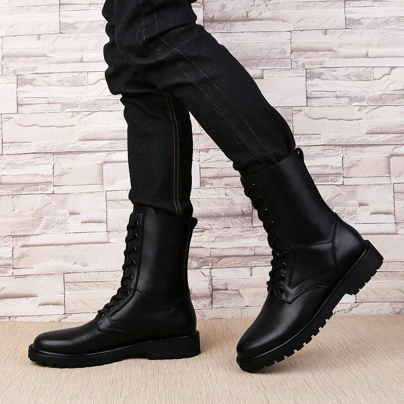 Men Boots Fashion Winter Shoes Genuine Leather Warm Snow Shoes for Man