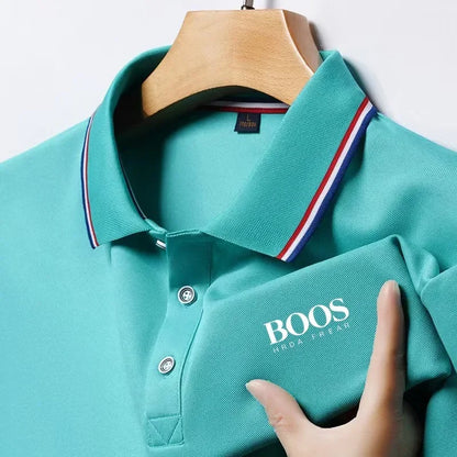 Summer Fashion New Men's Short Sleeved Designer Exquisite Three-dimensional Embroidery POLO Breathable Lapel Business T-shirt