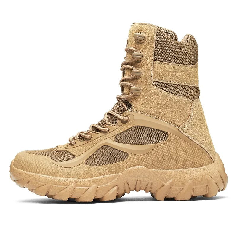 Mens Military Boots Outdoor Hiking Work Shoes Men Rubber Boots Desert Combat Boots