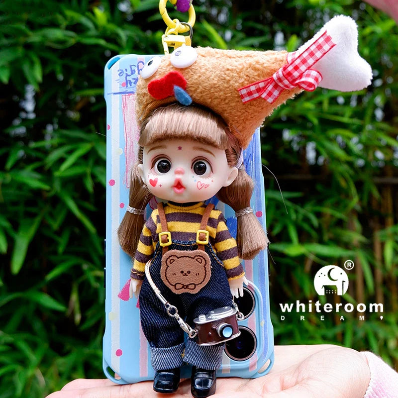 bjd doll Dolls for girls Labbu doll pocket mini blyth girl Doll Barbi cry Baby Rainbow Ball jointed doll Mobile phone Decoration
