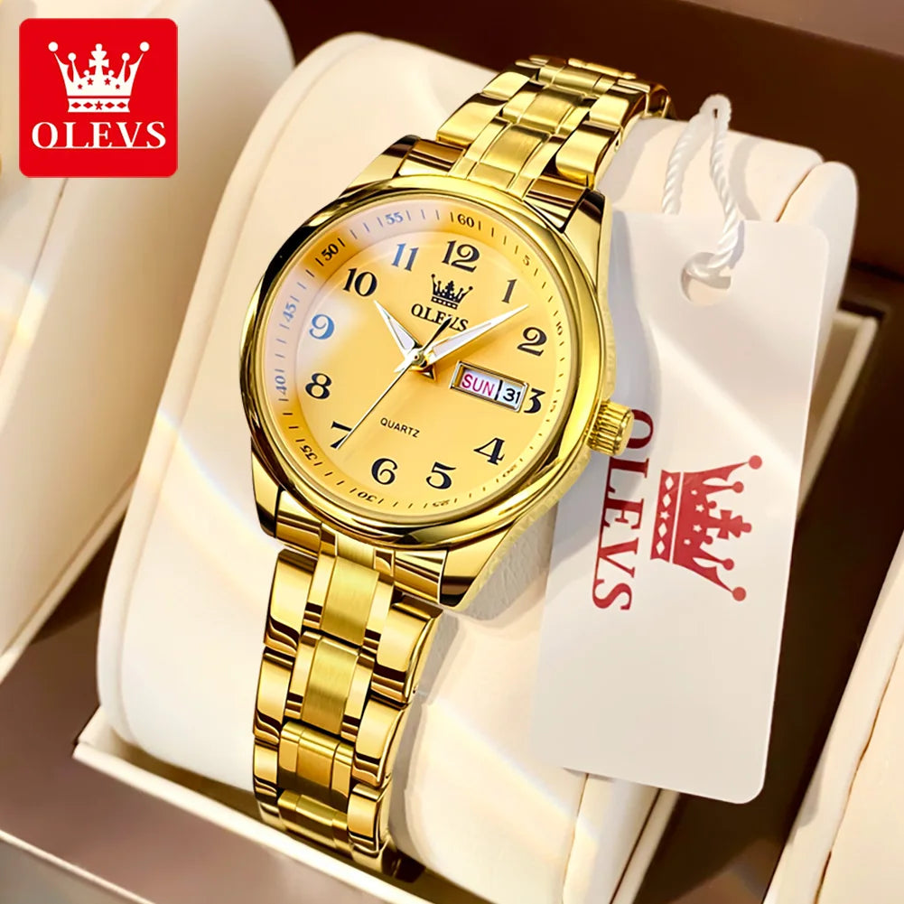 OLEVS 5567 Women's Watch Original Luxury Brand Stainless Steel Waterproof Quartz Women's Watch Elegant Date Zhou Women's watches