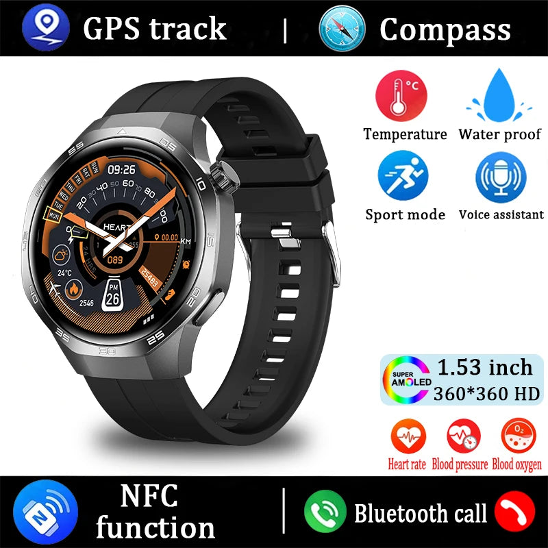 For Huawei Watch GT5 Pro Smart Watch 1.53 Inch HD AMOLED Screen
