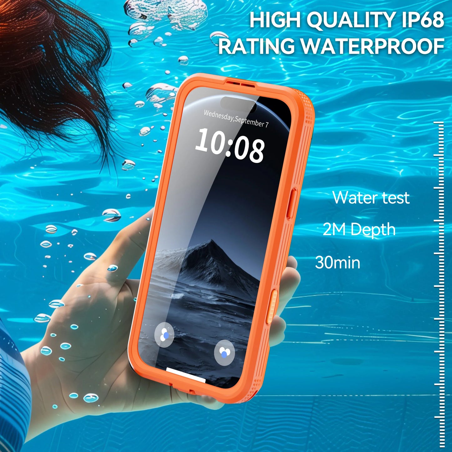 Magnetic Waterproof Phone Case for Swimming & Diving - Compatible with iPhone 17/17AIR/17Pro/17Promax