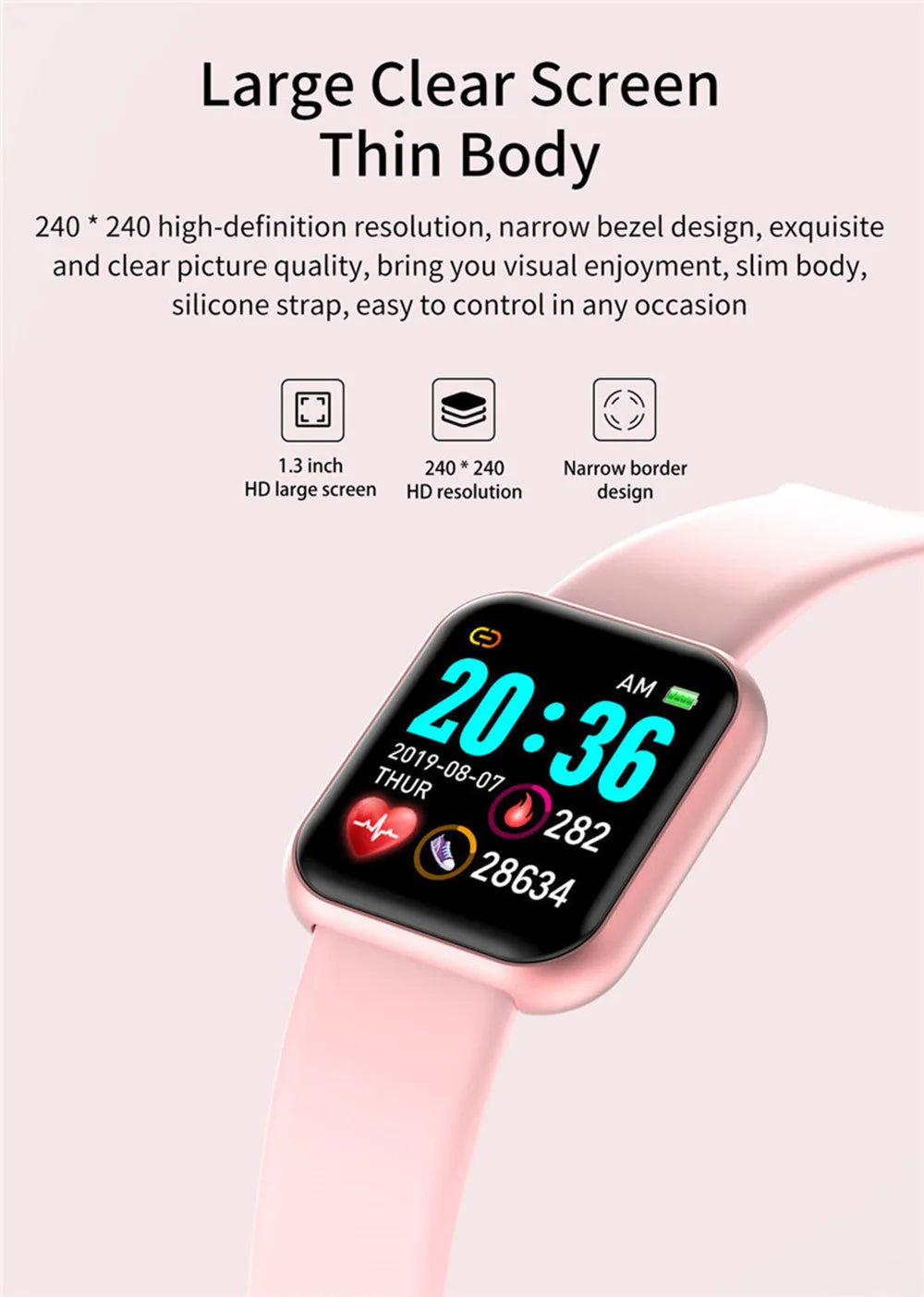 Smart Watch Women Waterproof Wristwatches Men Smartwatch Electronic Clock