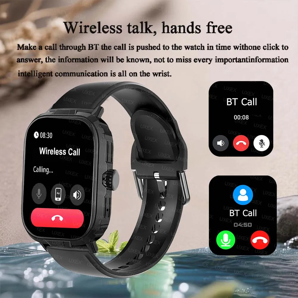 2.01'' Sports Smart Watch Fitness Clock Health Monitor Waterproof Smartwatch Wireless Call Watches For Men Women IOS Xiaomi 2025