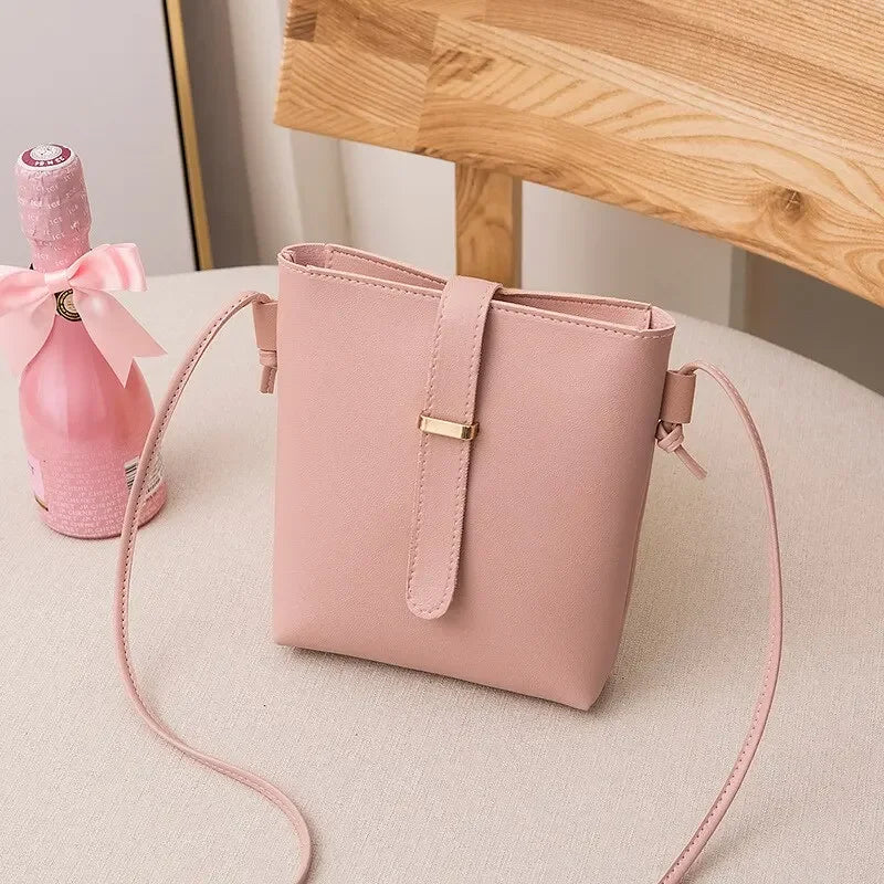 Bags For Women PU Crossbody Square Bag Female Bags Buckle Decorated