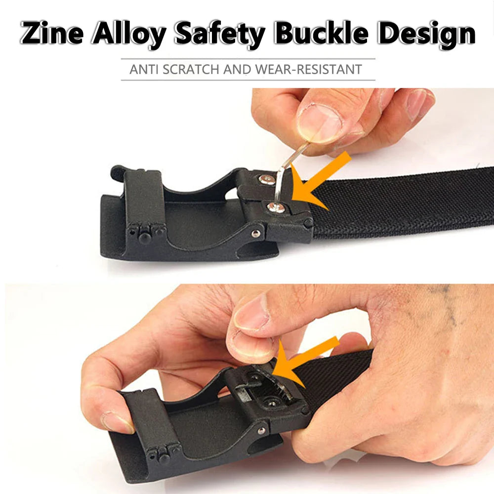 TUSHI Automatic Buckle Comfortable Nylon Military Gun Belt Outdoor Hunting Multifunctional IPSC Tactical Canvas Belt Men Belt