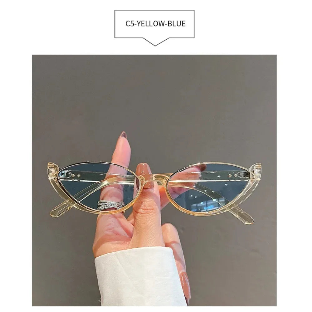 Half frame cat eye sunglasses fashion style colorful women's sunglasses Uv400 cat glasses