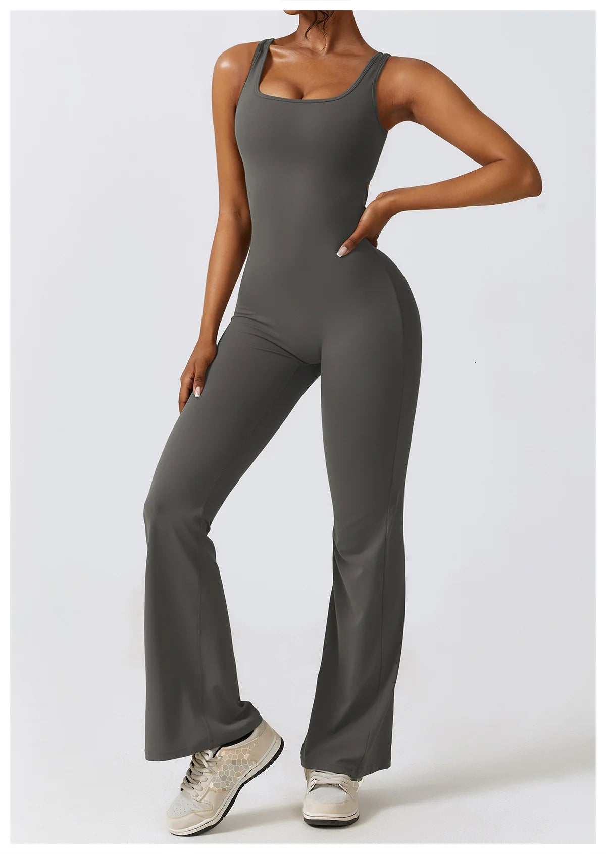 Women Jumpsuits One-Piece Yoga Suit Dance Belly Tightening Fitness Workout Set