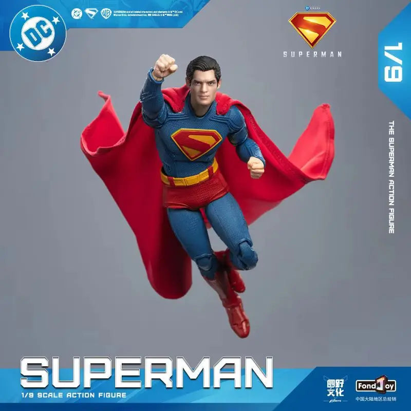 2025 Fondjoy Battle Damaged Superman Action Figure David Corenswet 1/9 New Superman Figure Pvc Joint Movable Kid Toy Boy Gift