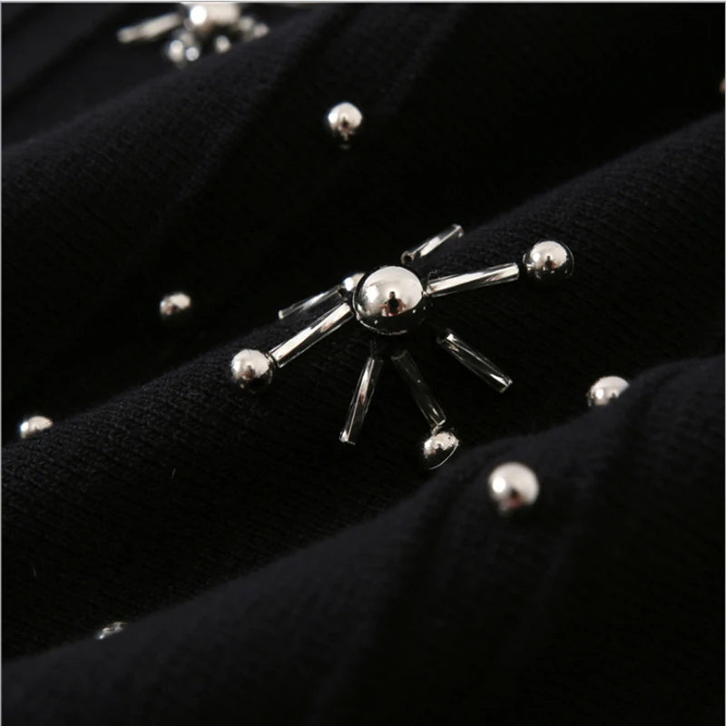 Evening wear Dresses: Women Slim Sleeveless Beading Female Vintage Dresses