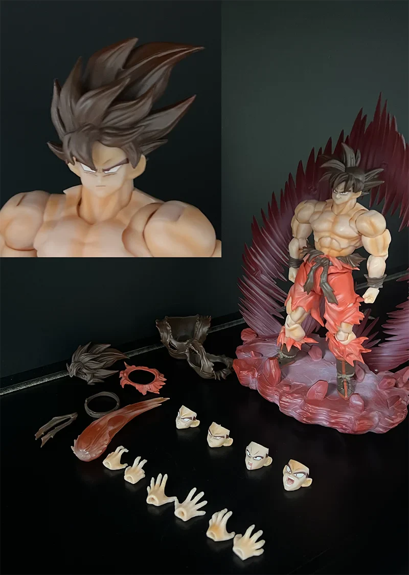 In Stock EC SHF Kaiouken  GOKU Dragon ball Z 1/12 Scale Action FIgure Model Toys Anime Figurals Brinquedos Gift