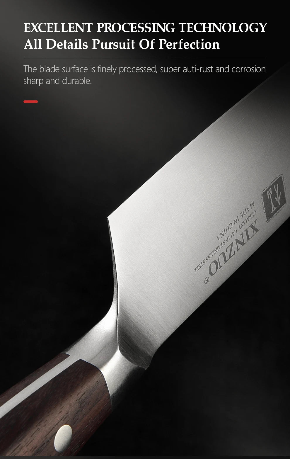 Kitchen Tools 6 PCS Kitchen Knife Set of Utility Cleaver Chef Bread Knife