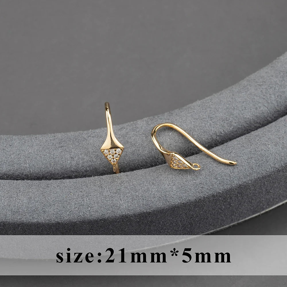 GUFEATHER,20pcs/lot,M800,jewelry accessories,pass REACH,nickel free,18k gold plated,copper,connector,diy earrings,jewelry making