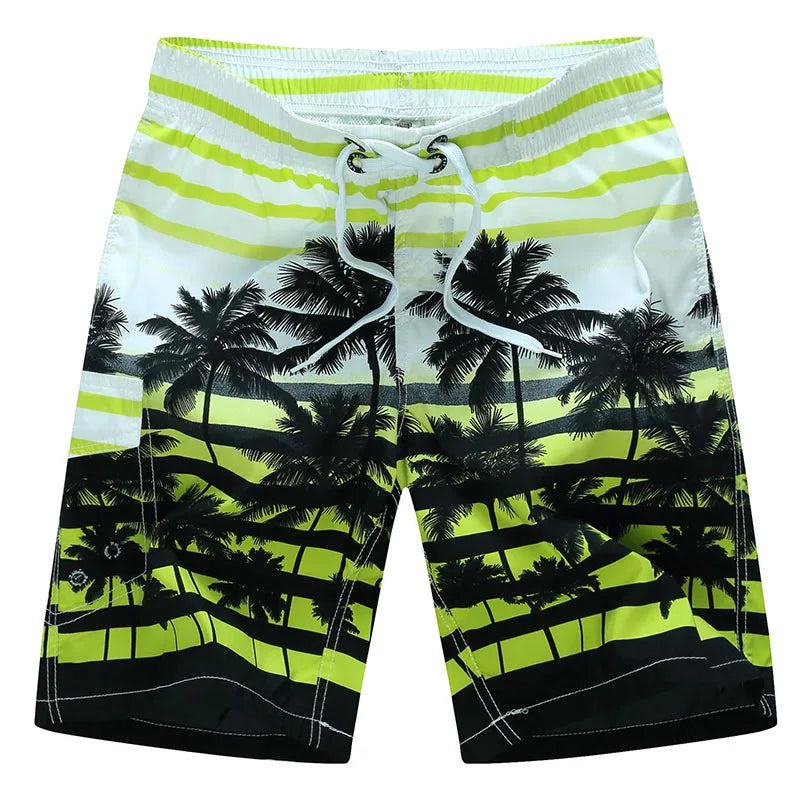 Summer Men's Beach Shorts Printing Casual Loose Hawaii Quick Dry Board Shorts Bermuda Surf Board Shorts Mens Short Pants