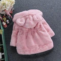 Baby Girls Warm Winter Coats Thick Faux Fur Fashion Kids Hooded Jacket Coat for Girl Outerwear Children Clothing 2 3 4 6 7 Years