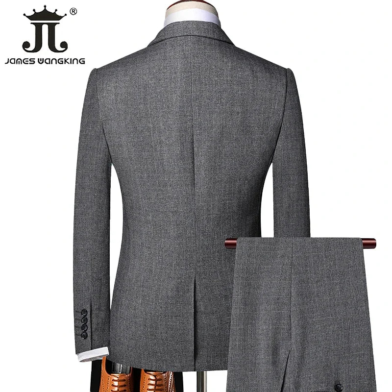 Tuxedo for Mens: Mens Formal Business Slim Suit 3 Pcs Set Groom Wedding Dress