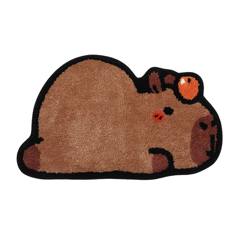 Tufting Capybara Bathroom Mat Cartoon Bedroom Rug Living Room Carpet Soft Bedside