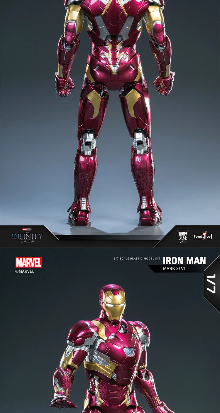 Original FondJoy Iron Man MK42 MK43 MK46MK5 MK6 MK7 DIY Toy Action Figure Tony Stark Legend Collection Anime Model Kids Gift