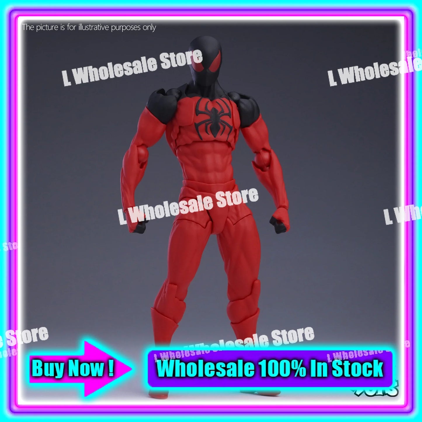 In Stock Ct Toys Blue Batman Spiderman Mess Toys Superior Symbiote Scarlet Spider Daredevil Wolverine Anime Action Figure Toys