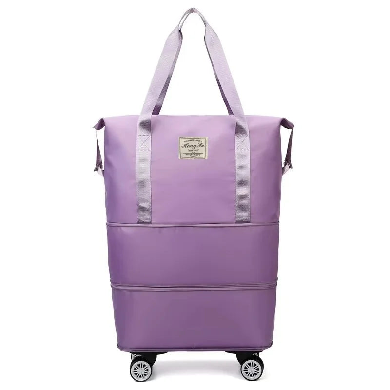 Oxford cloth large capacity travel bag Dry wet separation storage business travel luggage bag Detachable universal wheel