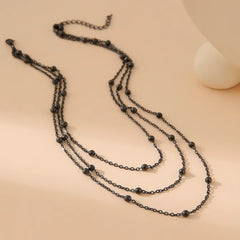 Stainless Steel Necklaces For Women Fashion Multi-Layers 18k Gold Plated Necklace