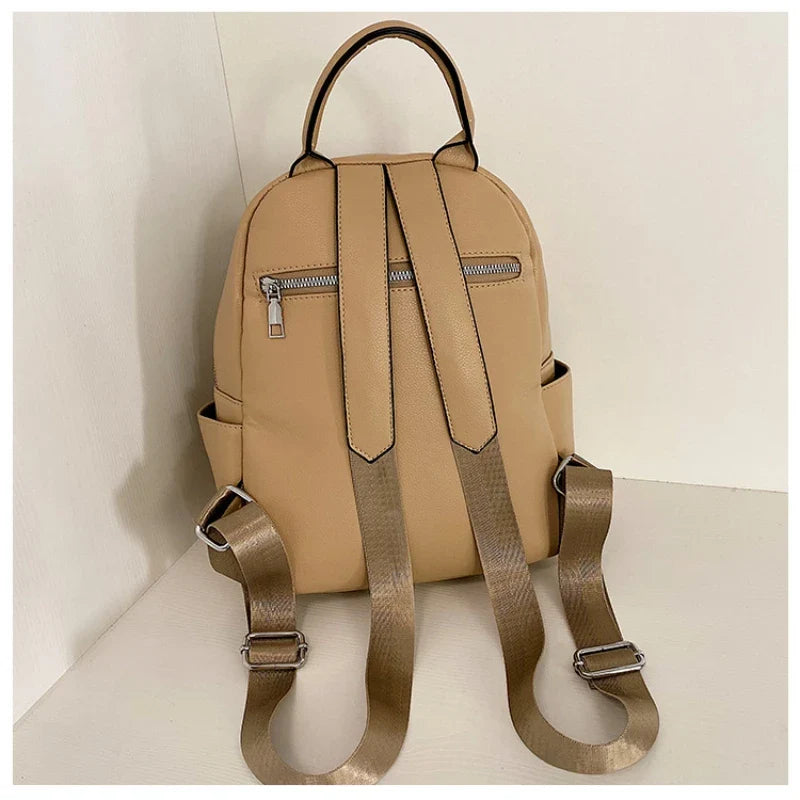 Embroidery Name Backpack Women's PU Bag Fashion Ladies Gift High Quality PU Backpack Personalized Girls Outdoor Small Backpack