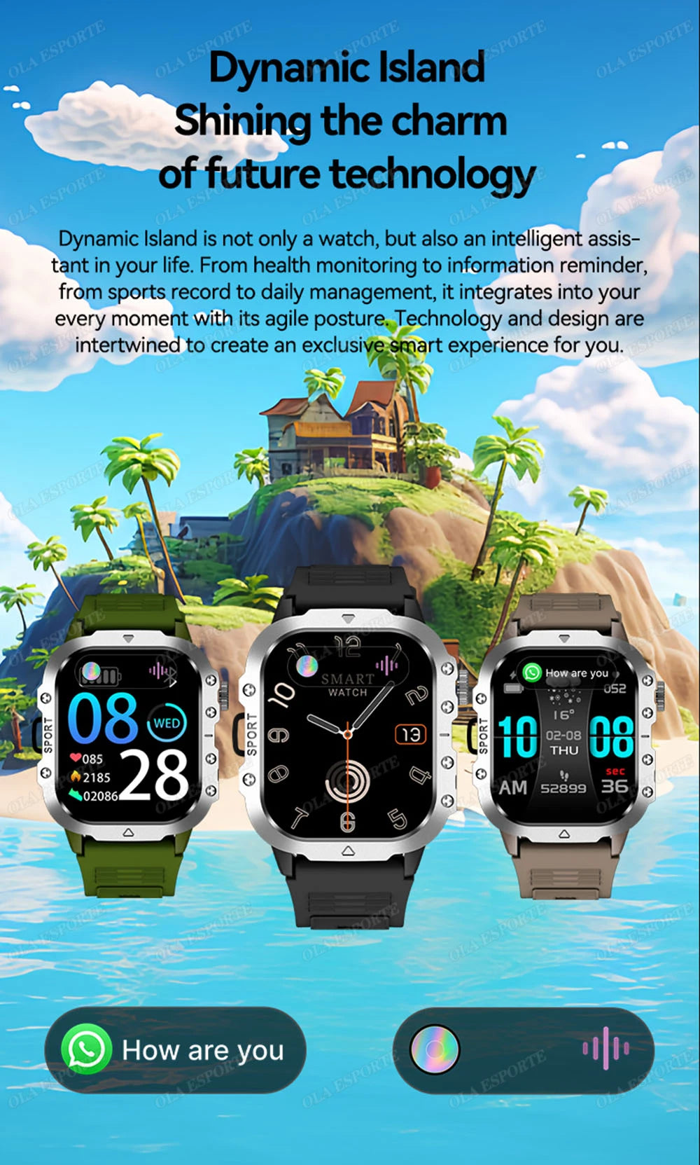 EGC+PPG GPS Sports Fitness Tracker Smartwatch Men 2.01Inch Touch Screen Health Monitoring Bluetooth Call Smart Watch For Android