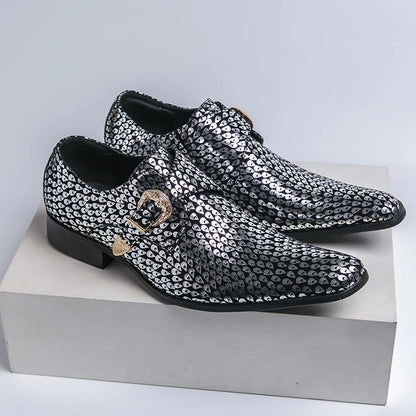 Fashion Chelsea Dress Shoes For Men Slip On Party Loafers Formal Social Shoe Male Wedding Footwear