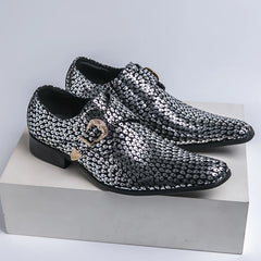 Fashion Chelsea Dress Shoes For Men Slip On Party Loafers Formal Social Shoe