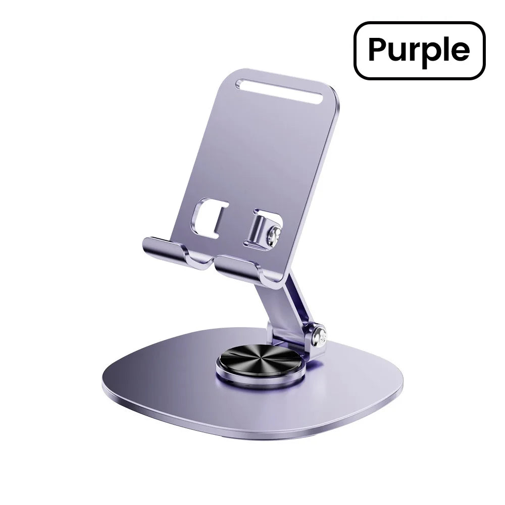 All Metal Aluminum 360 Rotation Tablet Holder Universal Bracket Folding Desktop