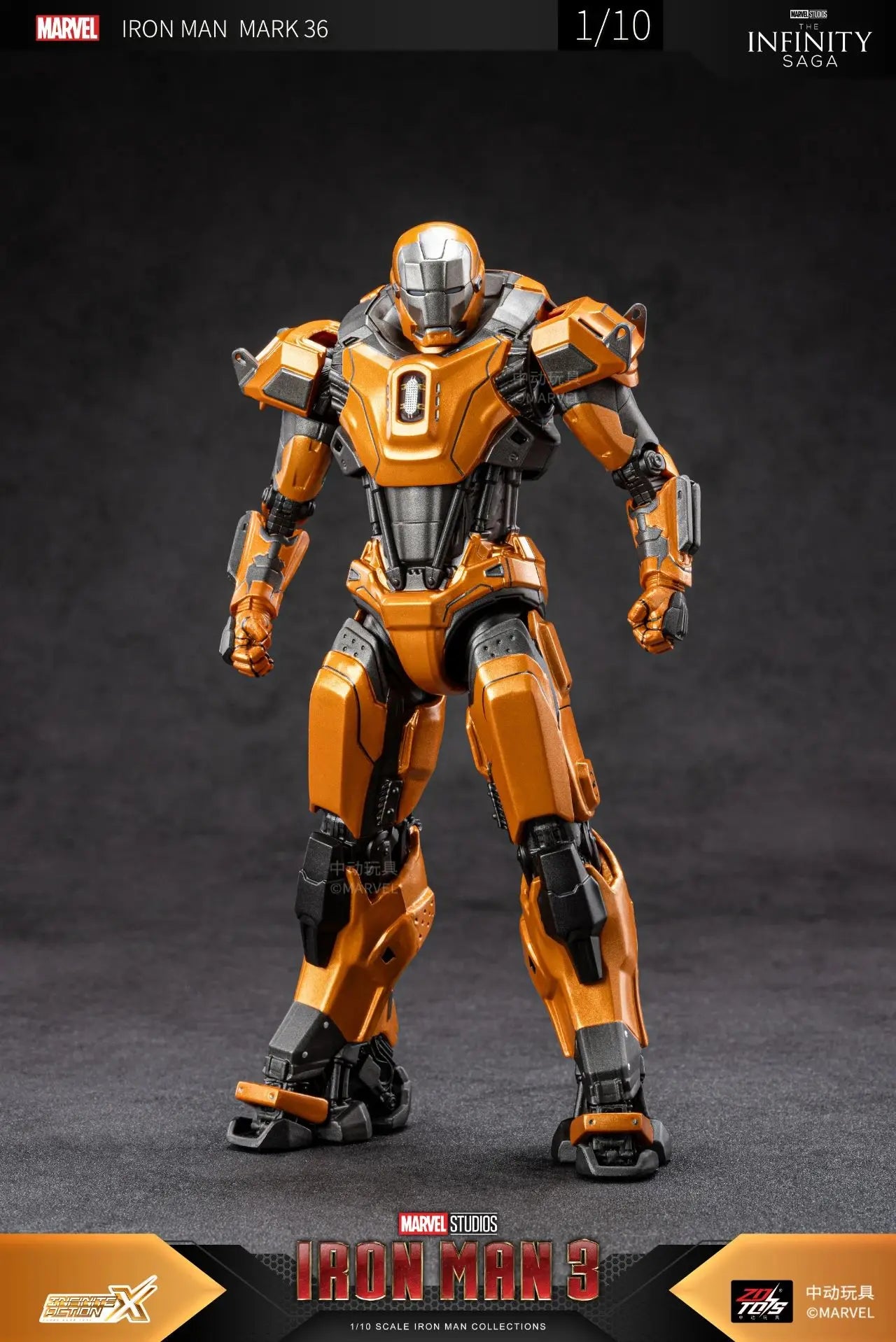 1:10 ZD Toys Iron Man MK38 Igor MK25 Striker MK26 Gamma MK36 Peacemaker MK40 MK15 Sneaky Action Figure Collections Gift