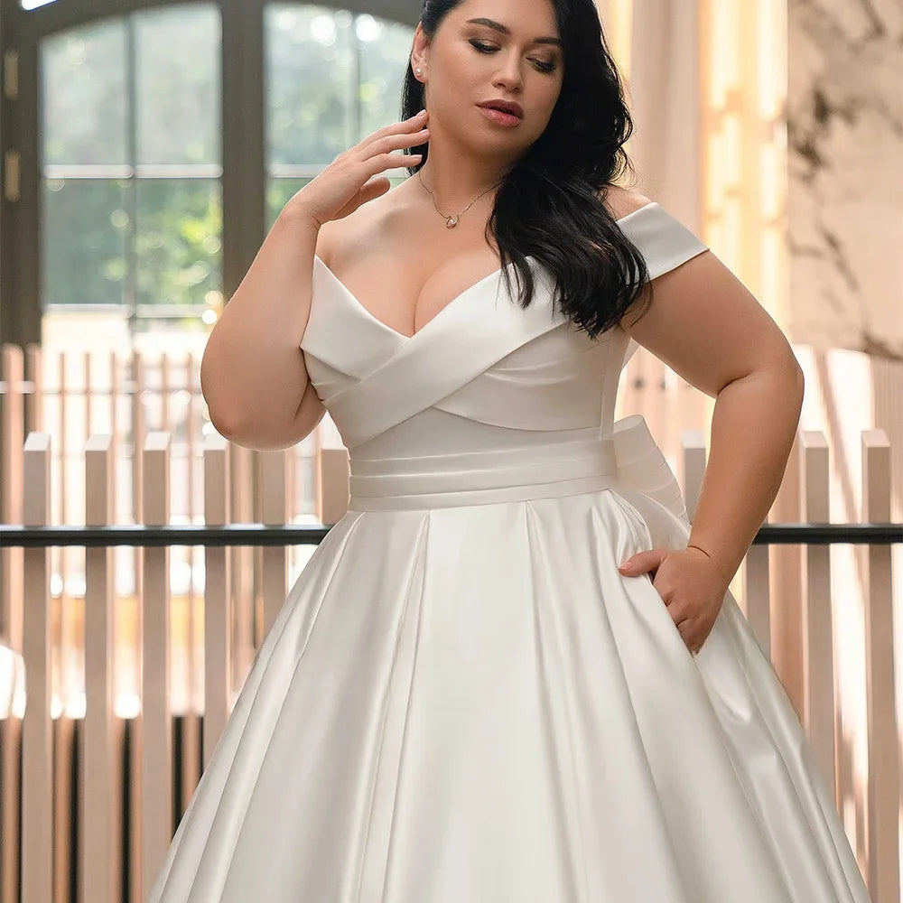 White Bridesmaid Dresses: Wedding Dress Plus Size Woman Bride Dresses