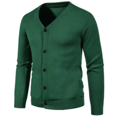 Mens Fashion Cardigan Buttons Casual Long Sleeve Knit Sweater Solid Color Pockets Jackets