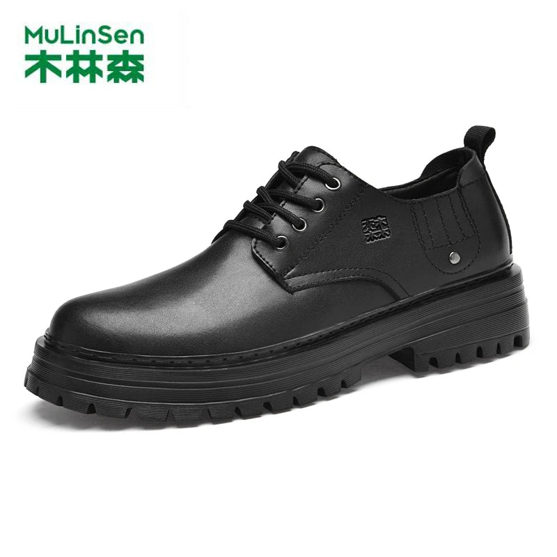 2025 Summer New Shallow Ankle Boots for Men, Retro Baguette Top Layer Cowhide Genuine Leather Handmade Men's Leather Shoes