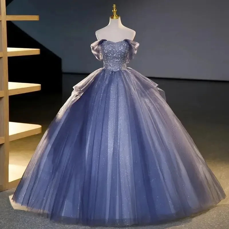 Evening wear Dresses: One Shoulder Simple Elegant Wedding Party Vestidos Ball Gown