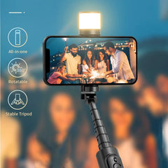 Portable Wireless Bluetooth Phone Telescopic Selfie Stick Tripod