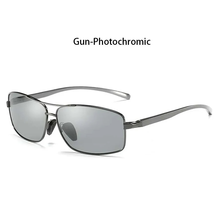 Fashion Photochromic Polarized Sunglasses Men Women Vintage Square Sun Glasses Man Brand Designer Driving Fishing UV400 Eyewear