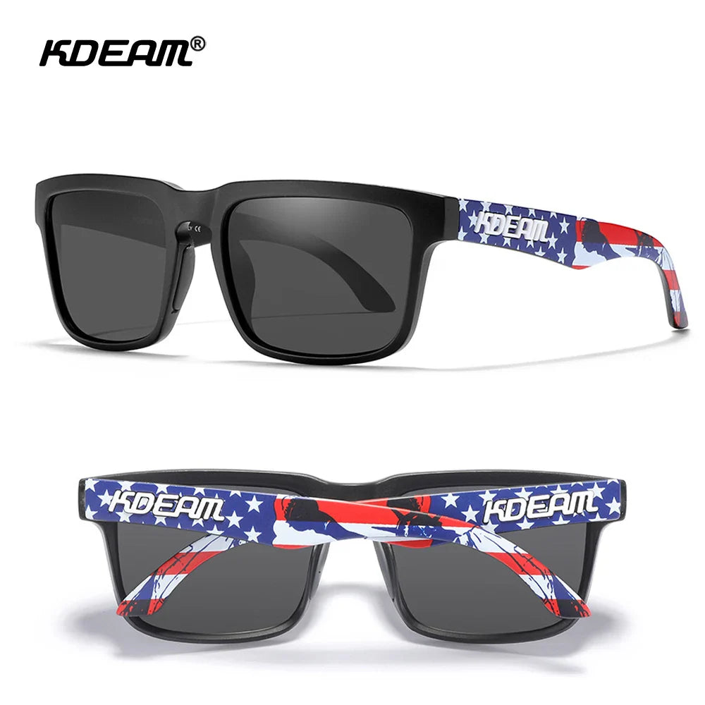 KDEAM Photochromic And Polarized Sunglasses Men Category 3 Polarized Sun Glasses Women Unique Frame Surface Eyewear With Case