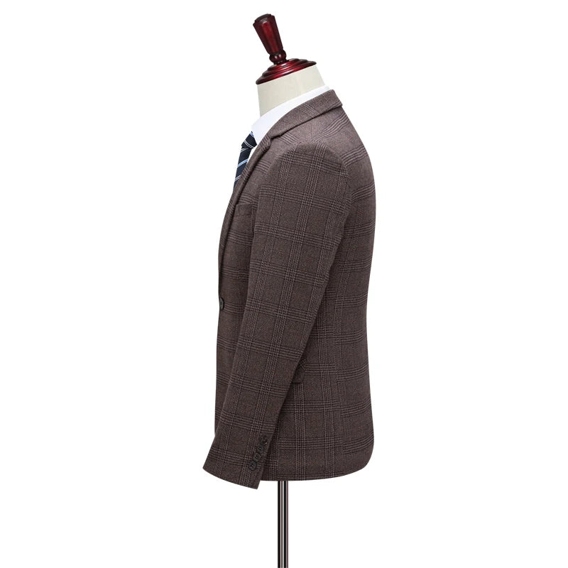 Tuxedo for Mens: Men's Casual Boutique Business Retro British Style Plaid Blazers