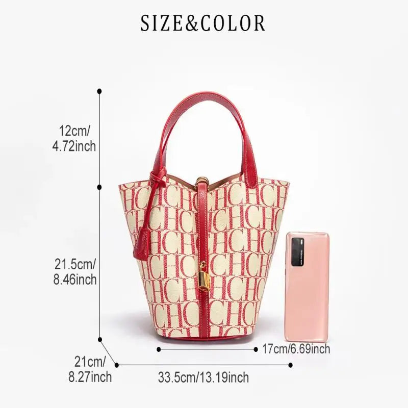 Luxury Brand Fashion Women's Handbag PVC Jacquard Texture Women