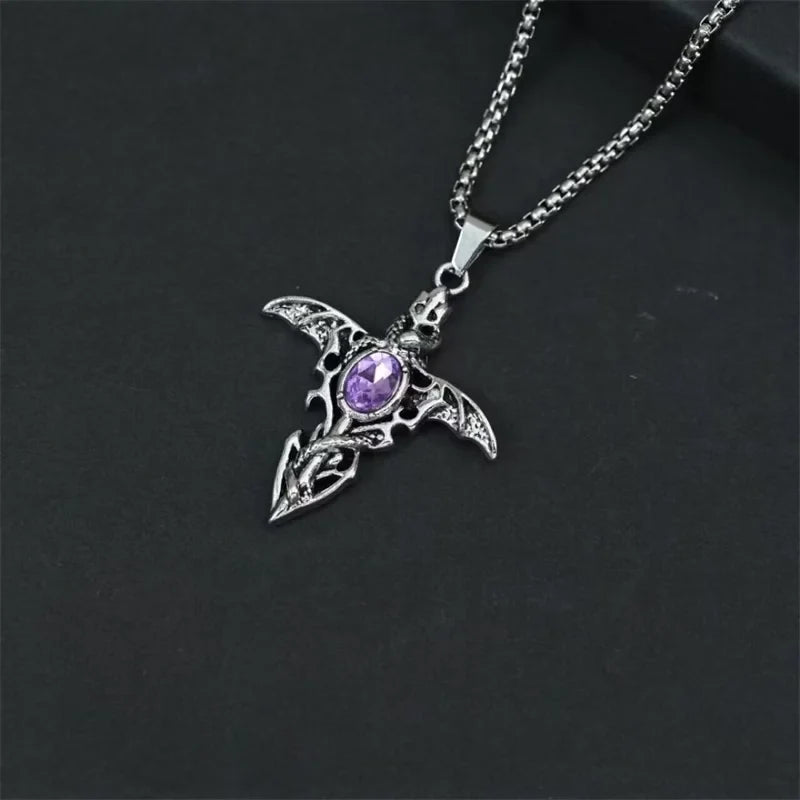 European And American Fashion Personality Retro Gothic Cross Necklace For Men And Women Street Hip-Hop Trendsetters Versatile Pe