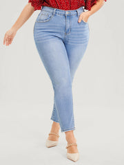 Plus Size Skinny Jeans for Women High Rise Women Jeans Stretchy Pencil Lady Denim