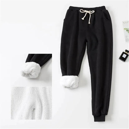 Women Fleece Sweatpants High Waisted Joggers With Pockets Joggers
