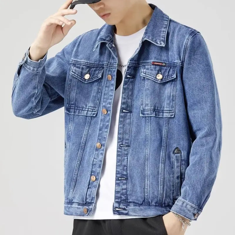 Men's Denim Jackets Vintage Classic Style Motor & bicycle Winter Jacket