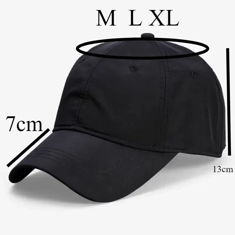 Big Size Summer Quick Drying Baseball Cap Man Breathable Large Plus Head Size Sun Hats Male Outdoor Sport Visor Cap Gorros